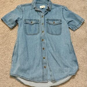 Universal Thread Light Blue Denim Mini Shirt Dress